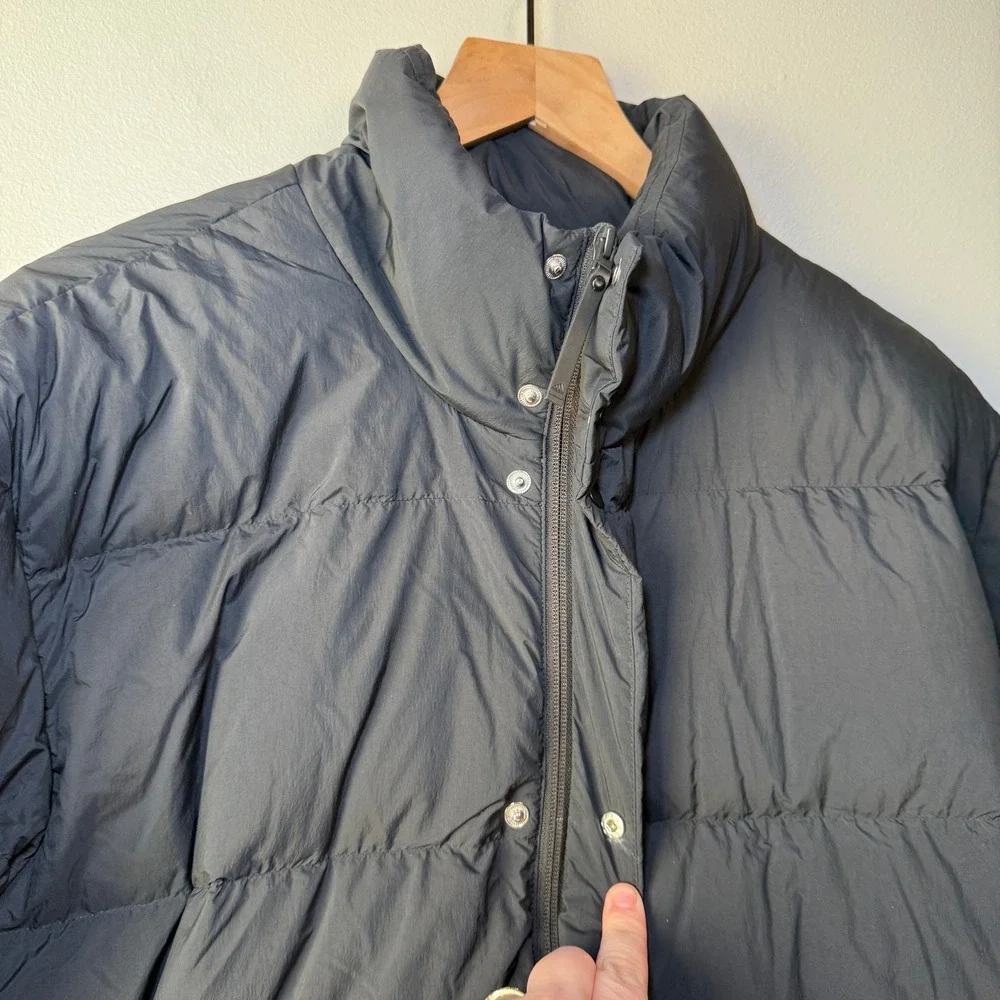 Adidas Puffer Jacket Down Filled Hooded Winter Coat Black Men's Size Medium